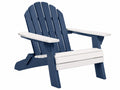 Adirondack tuinstoel 86 x 76 x 98 cm - hout blauw/wit - hoge rugleuning