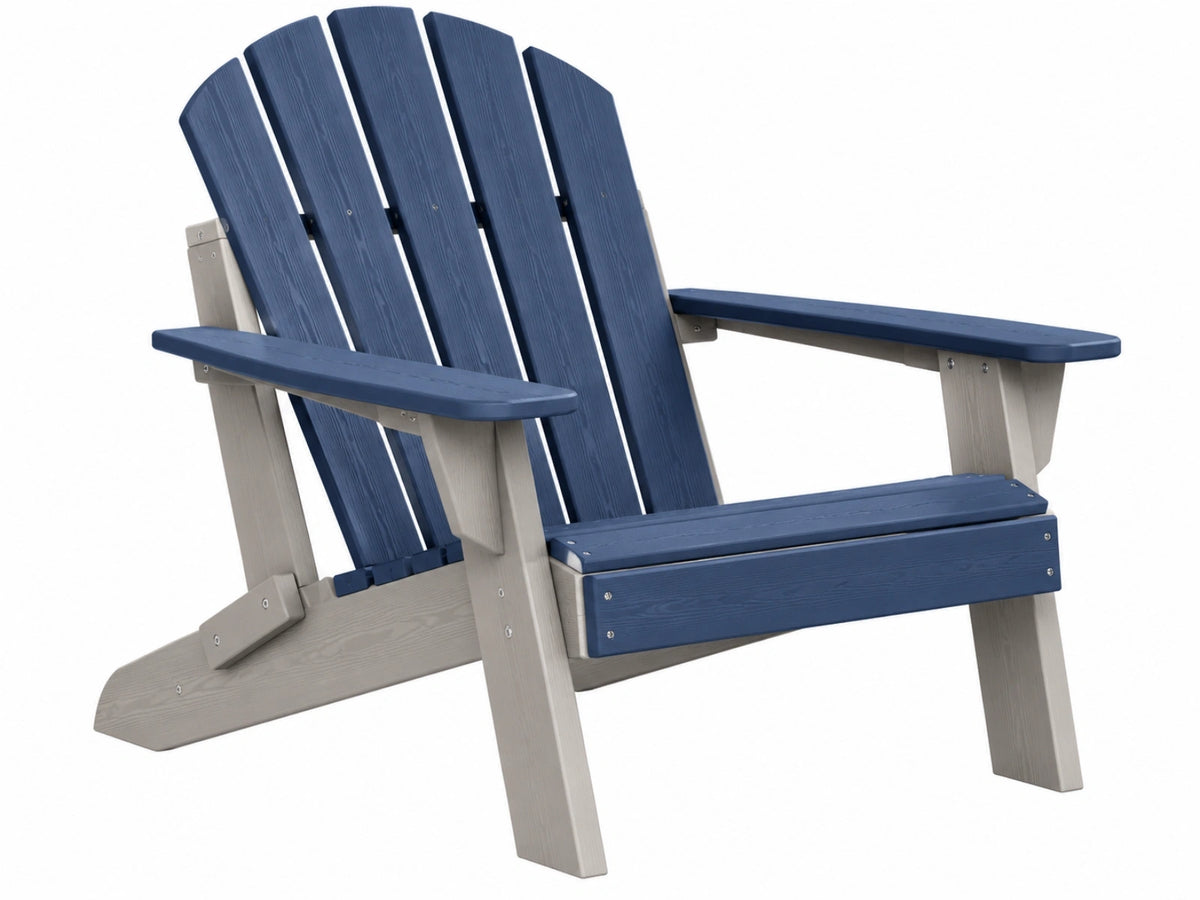 Adirondack tuinstoel 83 x 78 x 95 cm - houten blauw/grijze loungestoel voor tuin en terras