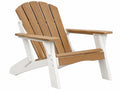 Adirondack tuinstoel 82 x 90 x 98 cm hout naturel/wit - buitenstoel met brede armleuningen